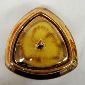 MID CENTURY MODERN :206 Germany" triangular covered trinket/candy dish